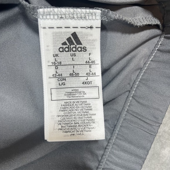 Adidas Men Large Gray Anorak Track Jacket Quarter 1/4 Zip Pullover Lightweight - Picture 5 of 7